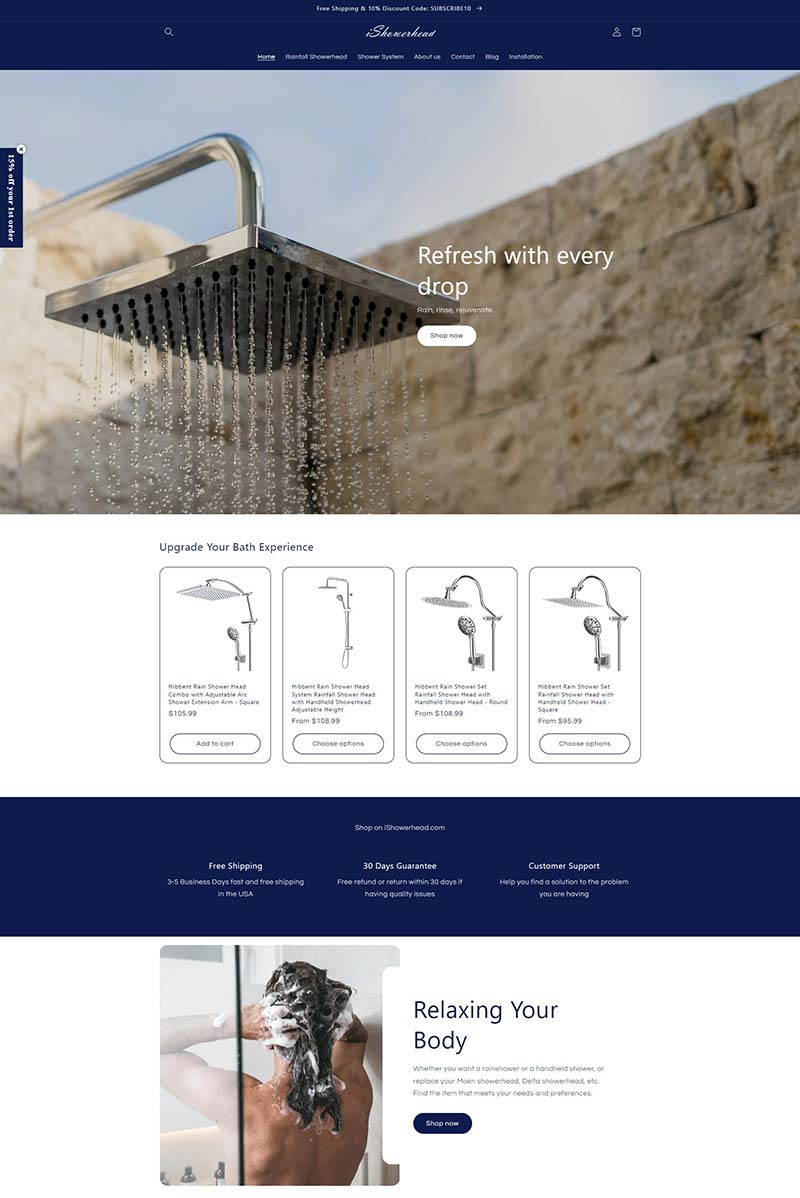 iShowerhead 美国专业浴室花洒订购网站
