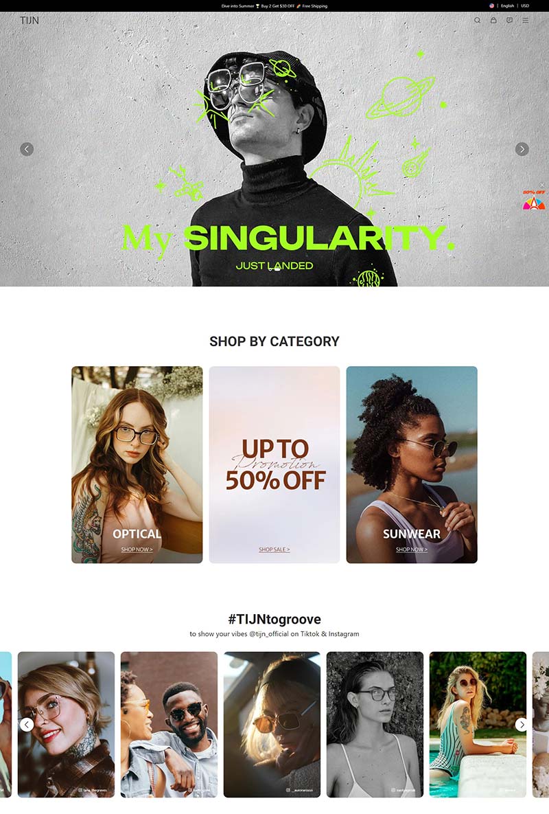 TIJN Eyewear 中国时尚眼镜品牌购物网站