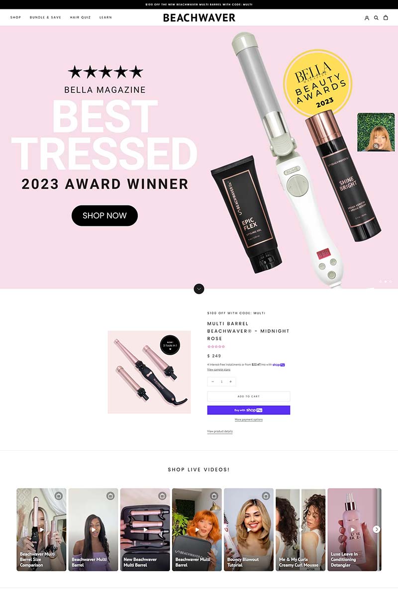 Beachwaver 美国护发工具品牌购物网站
