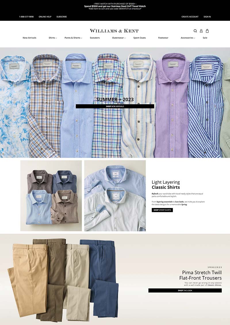 William and Kent 美国男性休闲服饰品牌购物网站