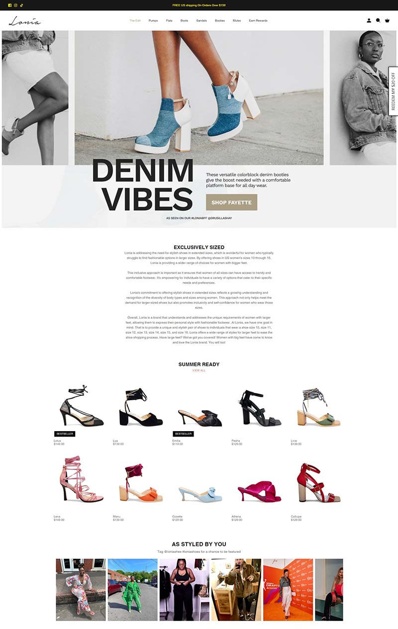 Lonia Shoes 美国时尚大码女鞋品牌购物网站
