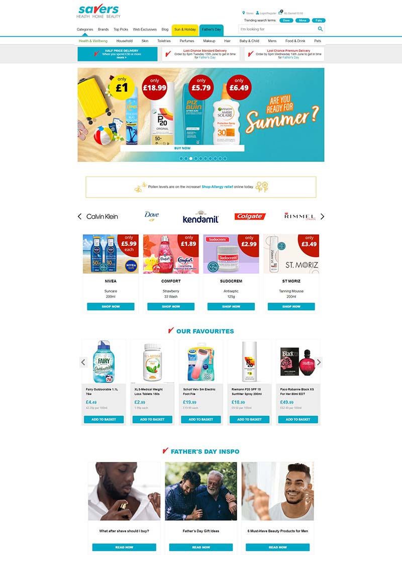 Savers UK 英国居家美护品牌购物网站