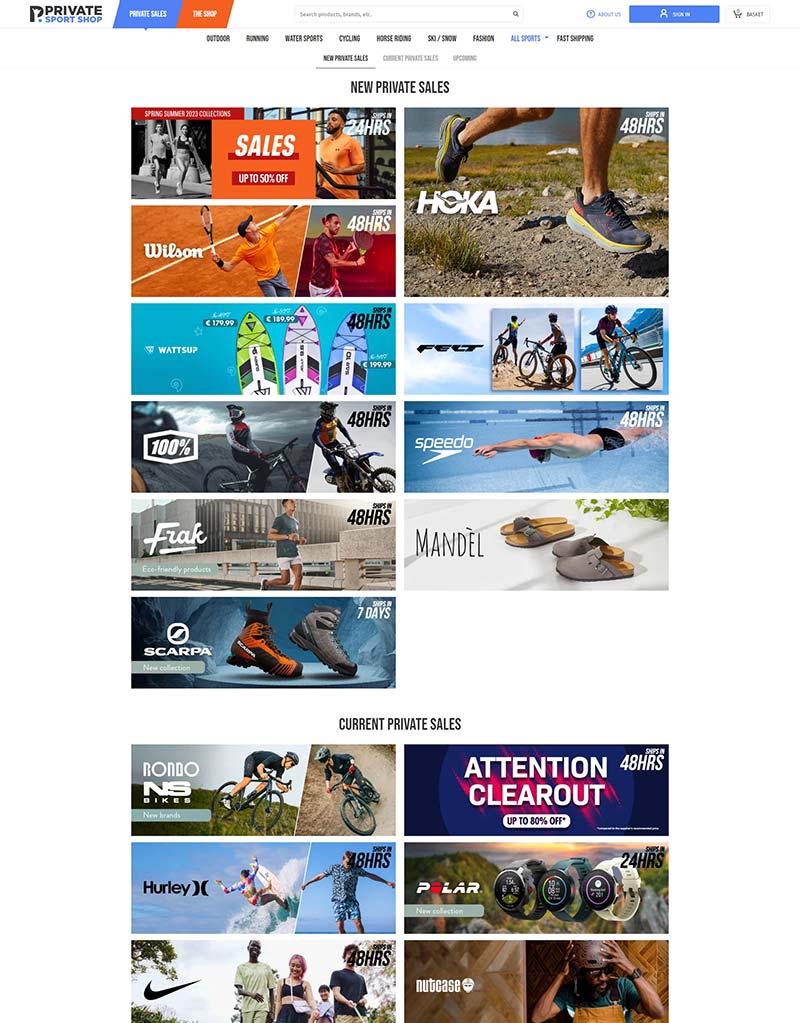 PrivateSportShop 意大利运动装备品牌海淘网站