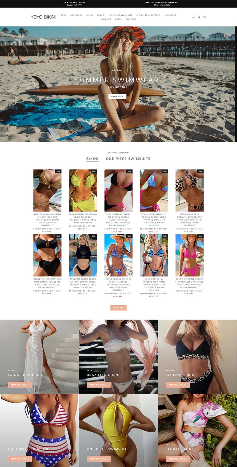 YOYO Bikini 美国时尚泳装在线购物商店