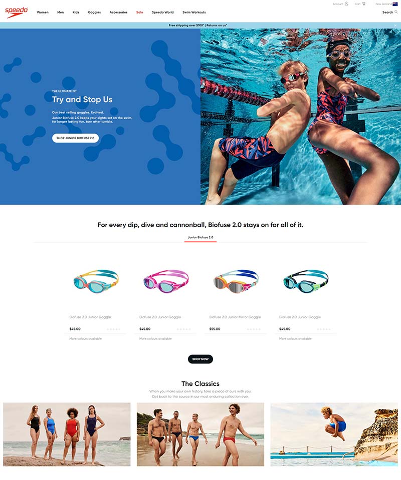 Speedo NZ 速比涛运动泳衣新西兰官网