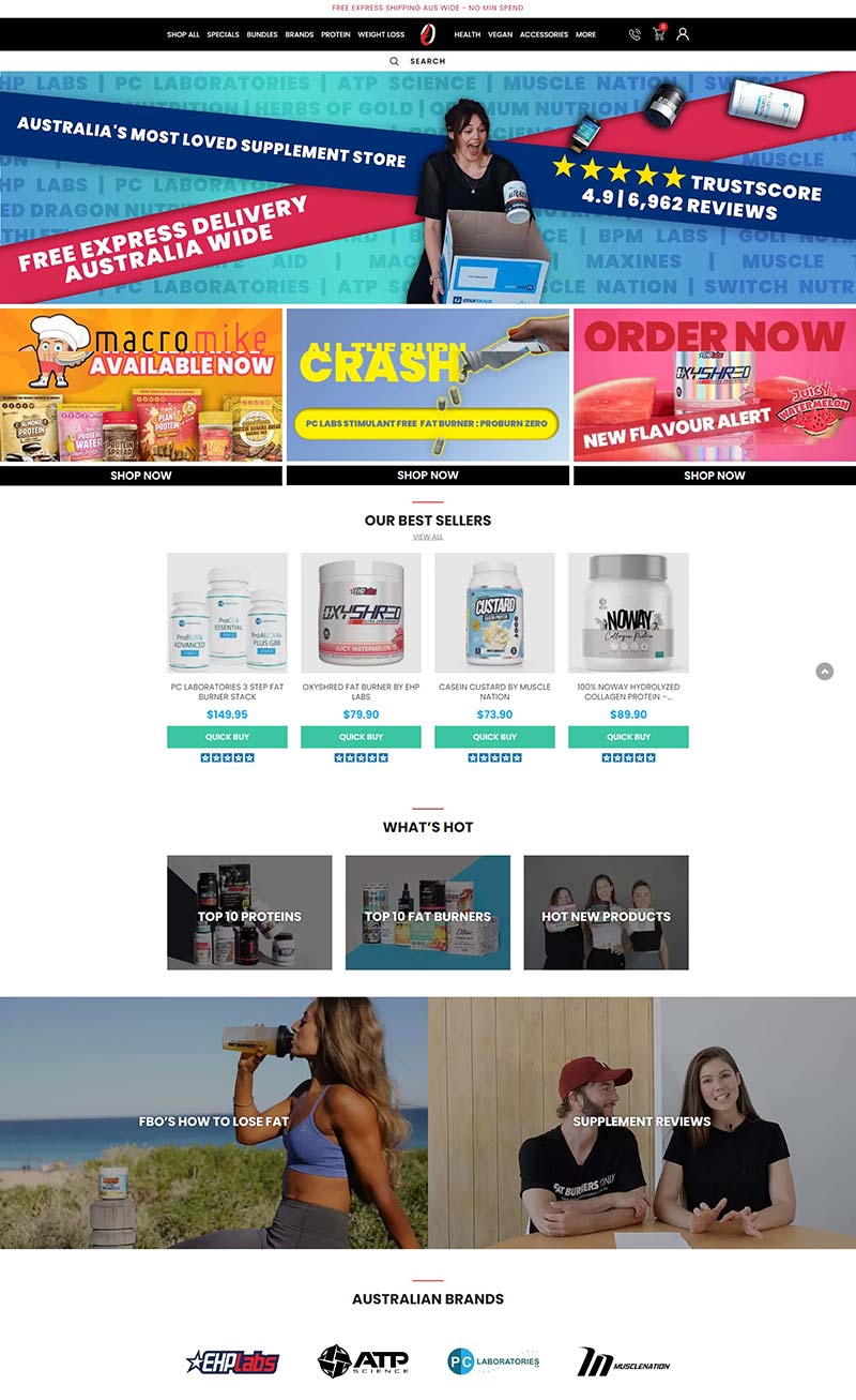 Fat Burners Only 澳洲减脂补充剂购物网站