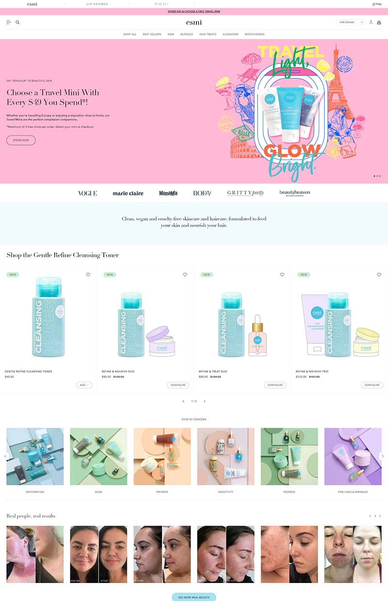 esmi SKIN 澳洲纯素护肤化妆品购物网站