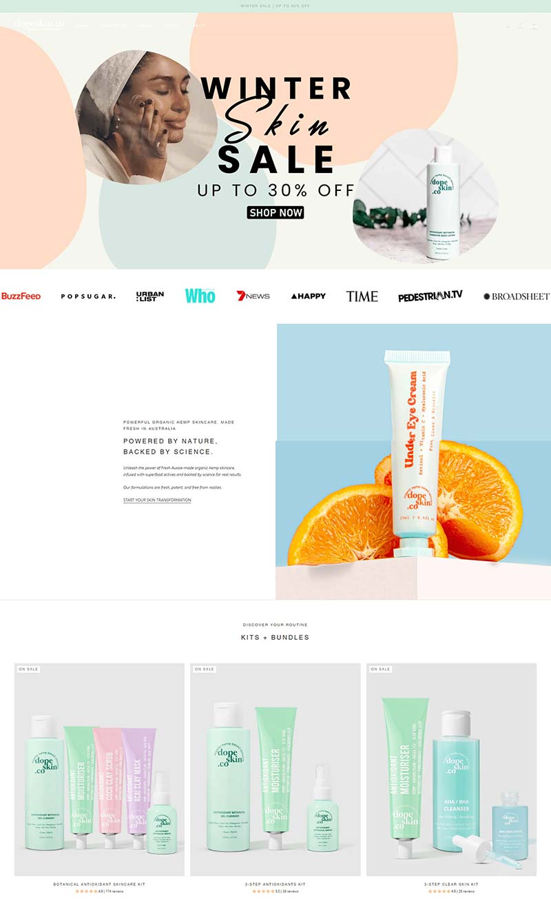 Dope Skin Co  澳洲有机护肤品购物网站