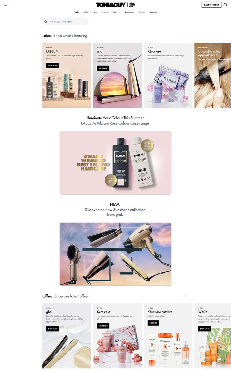 TONI&GUY 英国美发护发产品购物网站