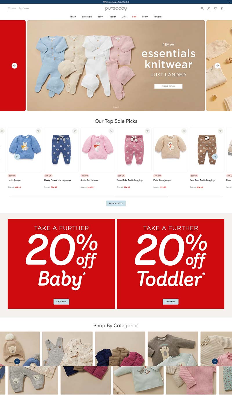 Purebaby AU 澳洲天然有机婴童服装购物网站