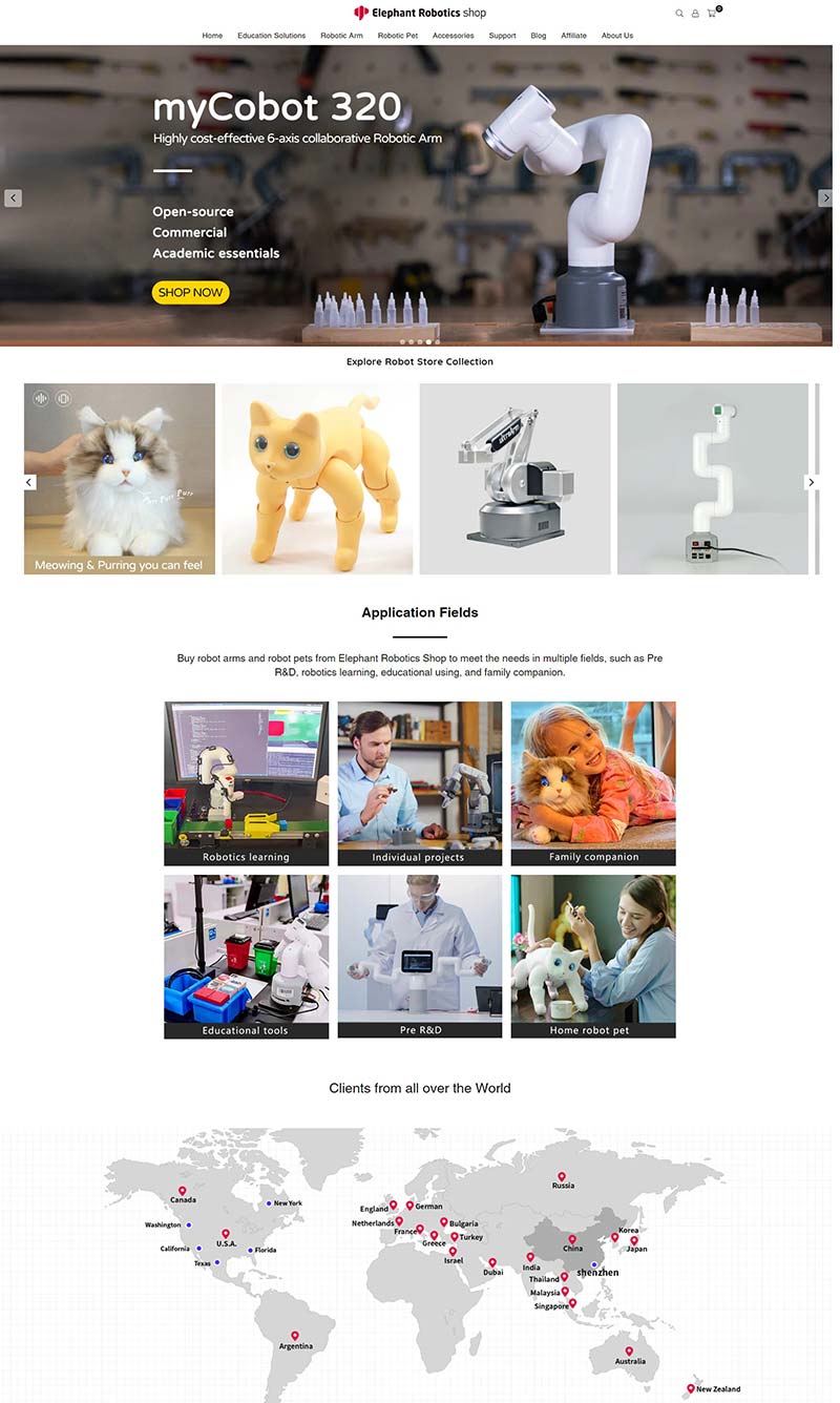 Elephant Robotics 中国机器人科技品牌购物网站