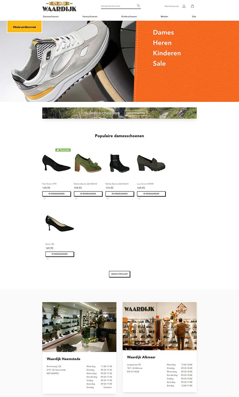 Waardijk Shoes 荷兰品牌鞋履在线购物商店