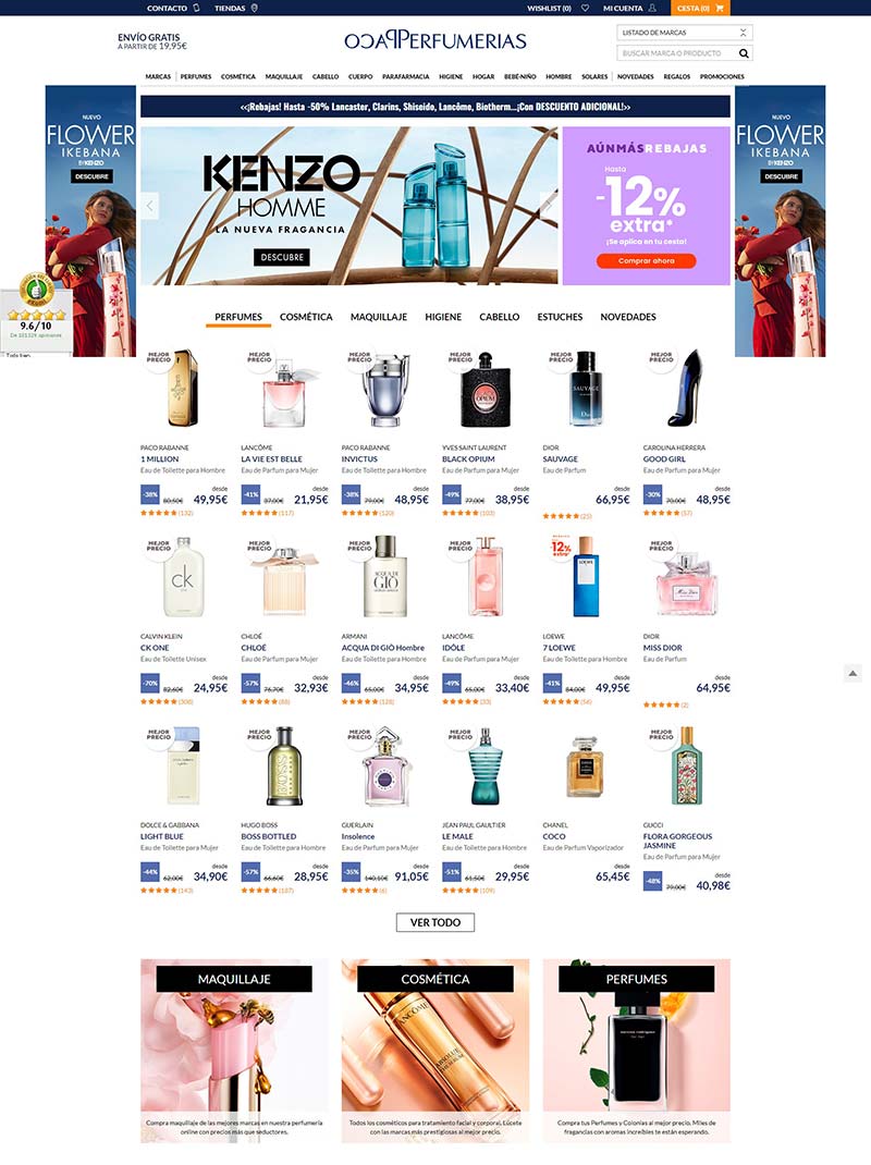 Paco Perfumerías 西班牙品牌香水护肤品购物网站