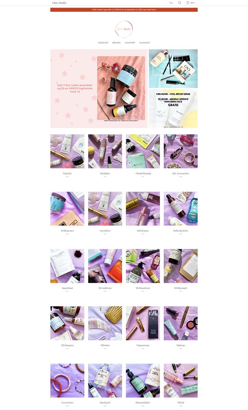 Glow Studio 丹麦生活护肤品购物网站