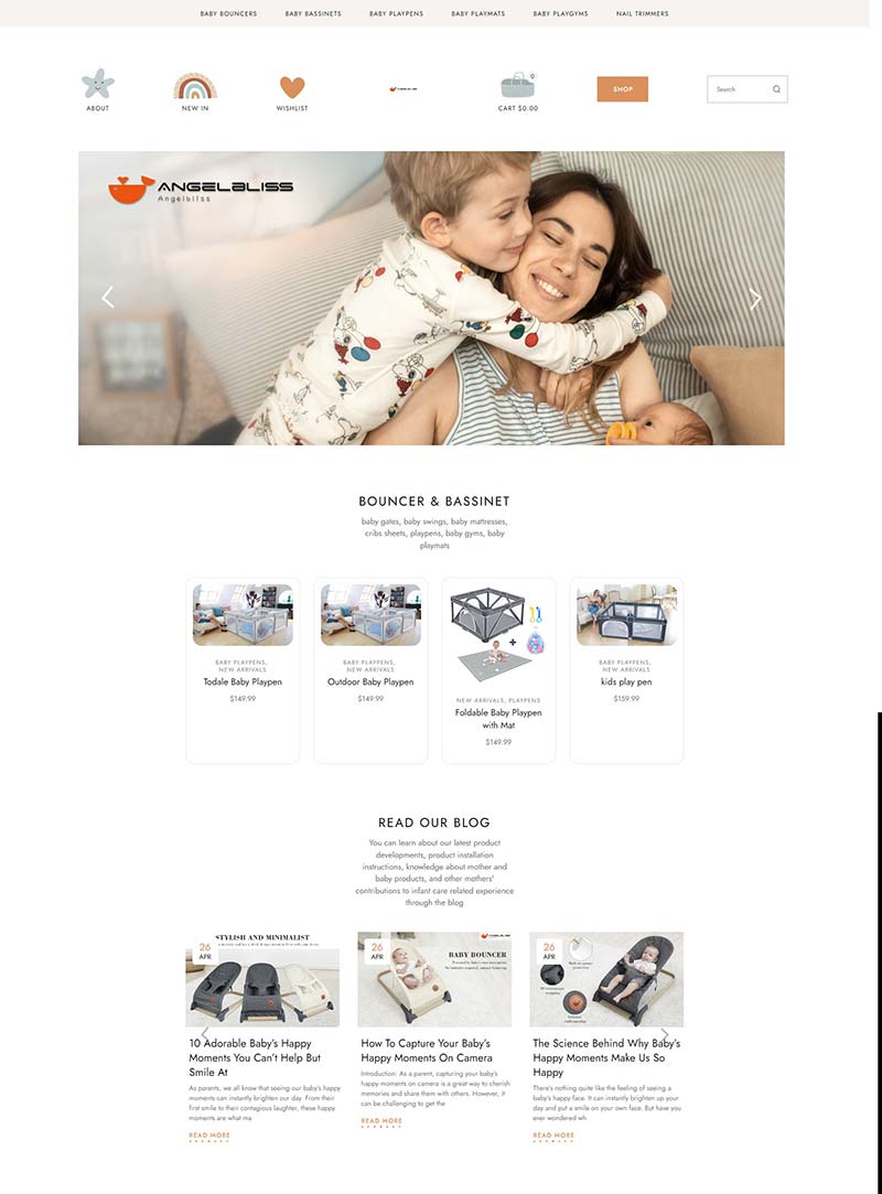 Angelbliss 美国婴幼儿用品购物网站