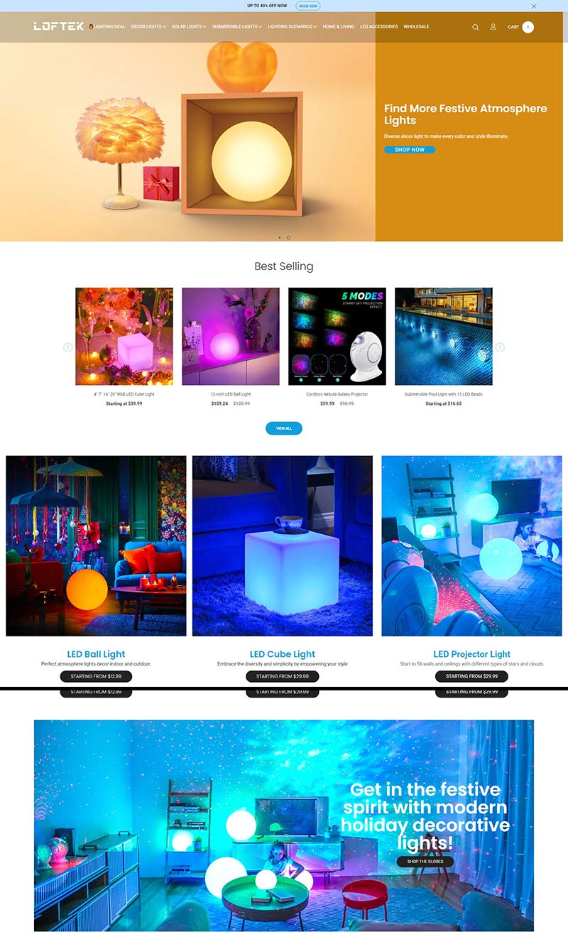 LOFTEK US 美国LED家居家具购物网站