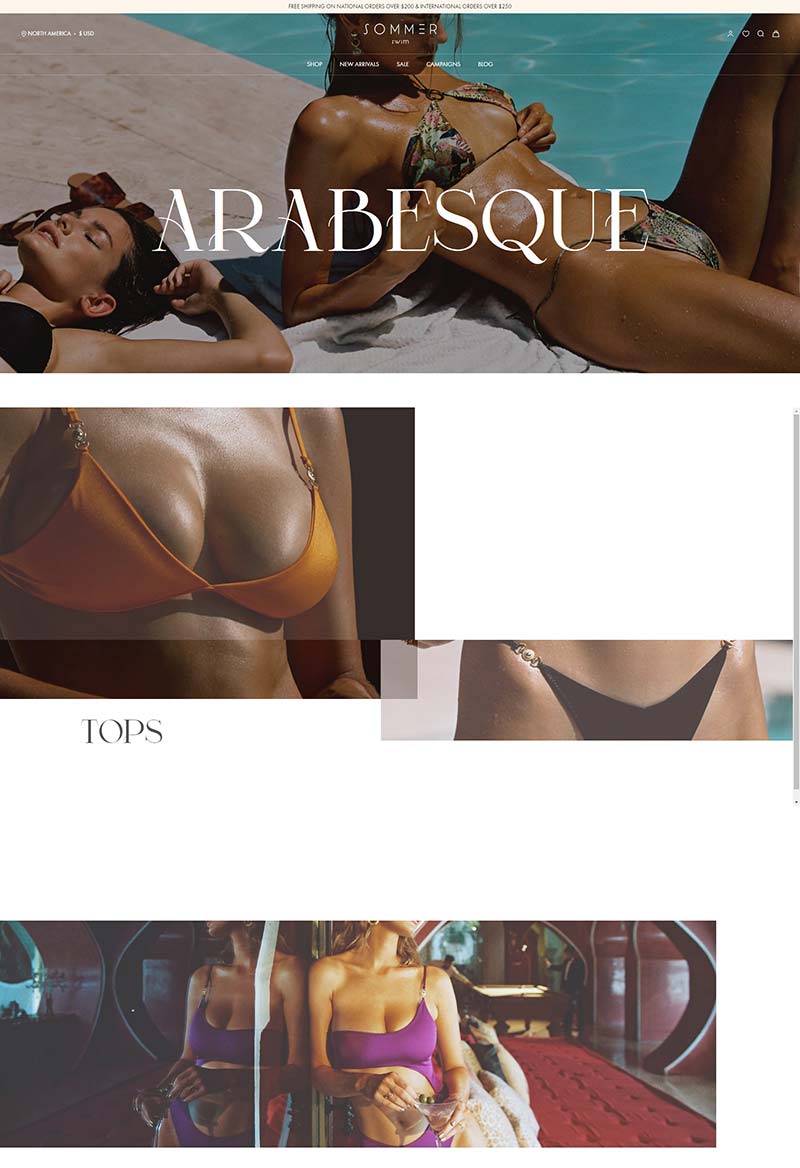 Sommer Swim 美国时尚泳装品牌购物网站