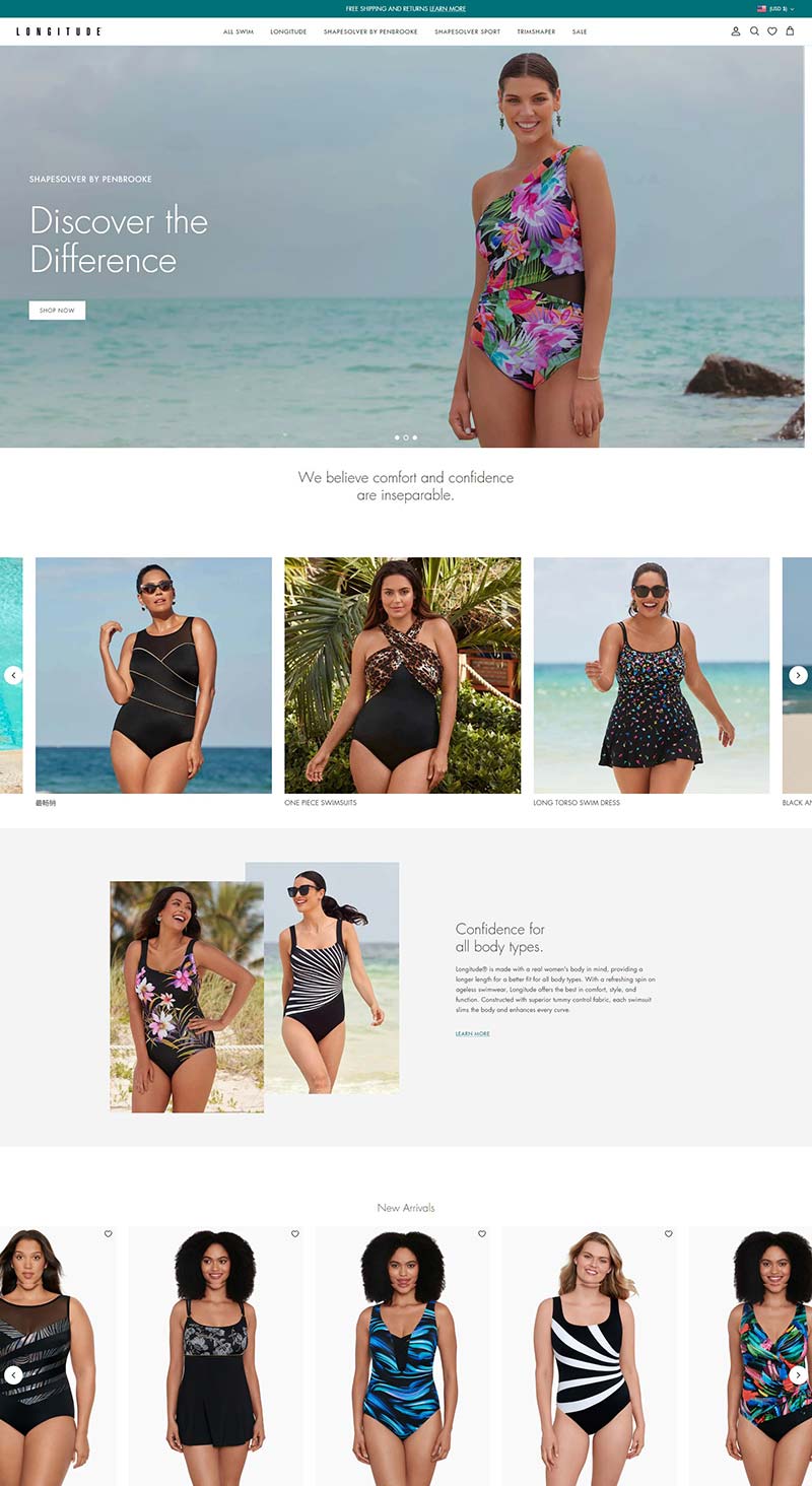 Longitude Swim 美国女性泳衣品牌购物网站