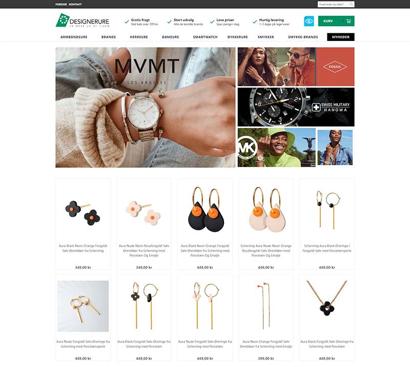 DesignerUre.dk 丹麦品牌手表在线购物网站