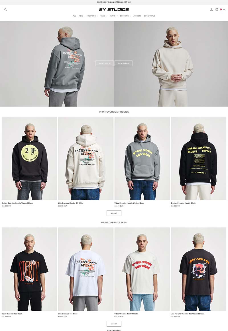2Y Studios 德国街头时尚服饰购物网站
