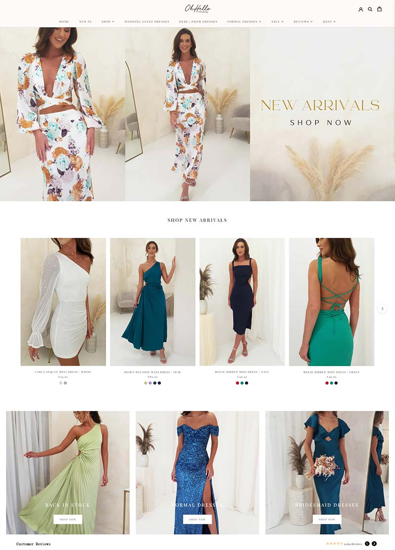Oh Hello Clothing 英国连衣裙女装品牌购物网站