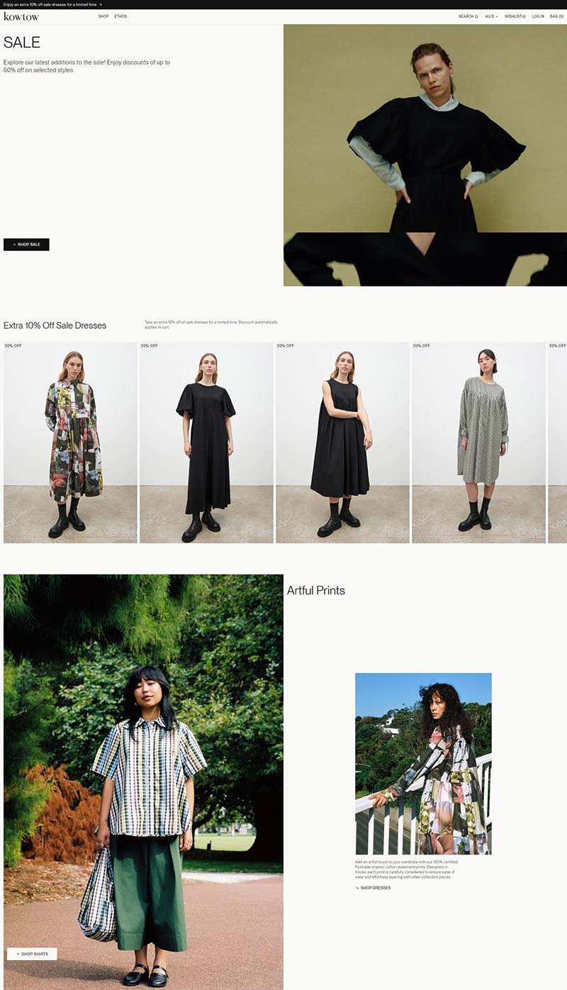 Kowtow Clothing AU 新西兰有机棉服装品牌澳洲官网