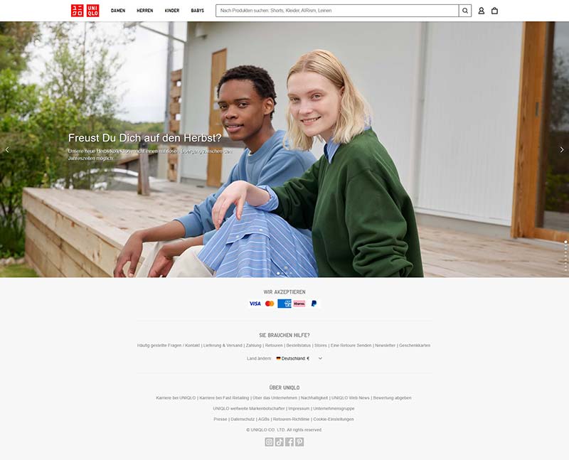 Uniqlo DE 日本优衣库德国官网