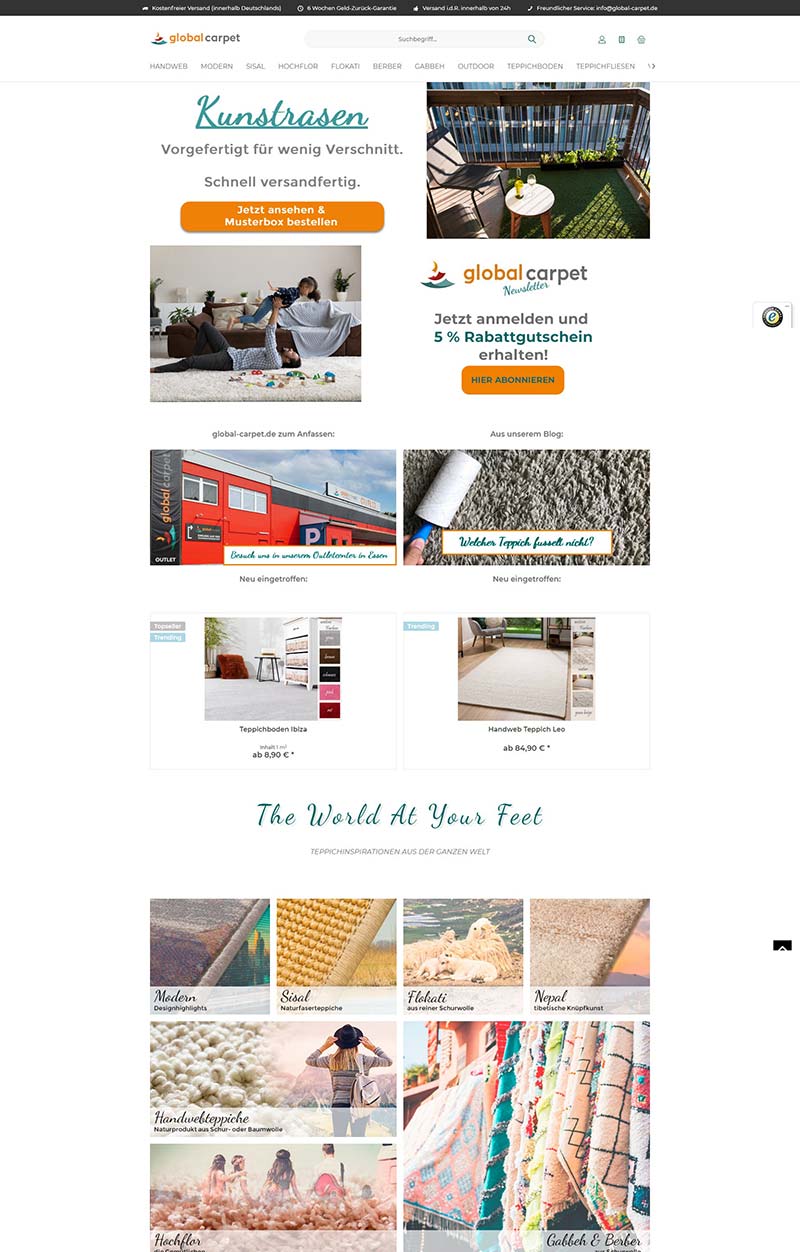 Global Carpet 德国居家地毯品牌购物网站
