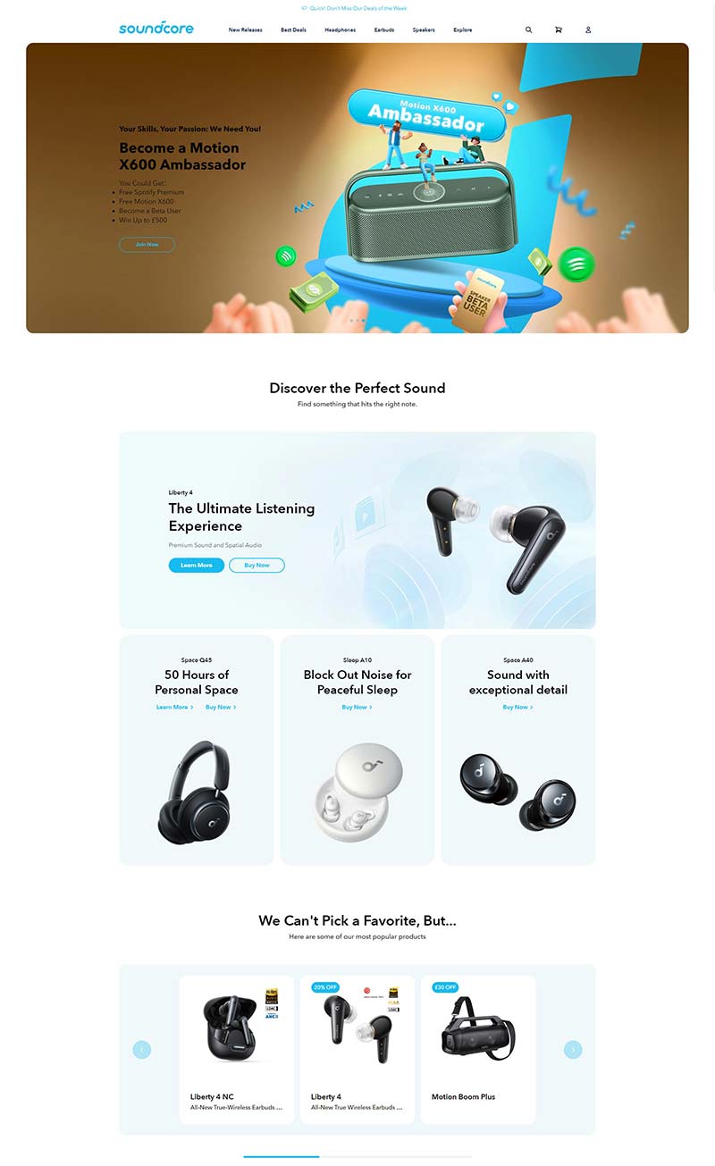 Soundcore UK 美国智能耳机品牌英国官网