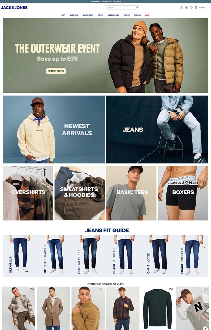 Jack & Jones CA 杰克琼斯加拿大官网