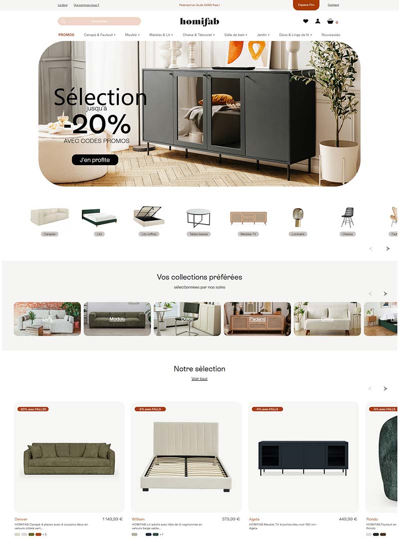 Homifab 法国家具装饰品牌购物网站