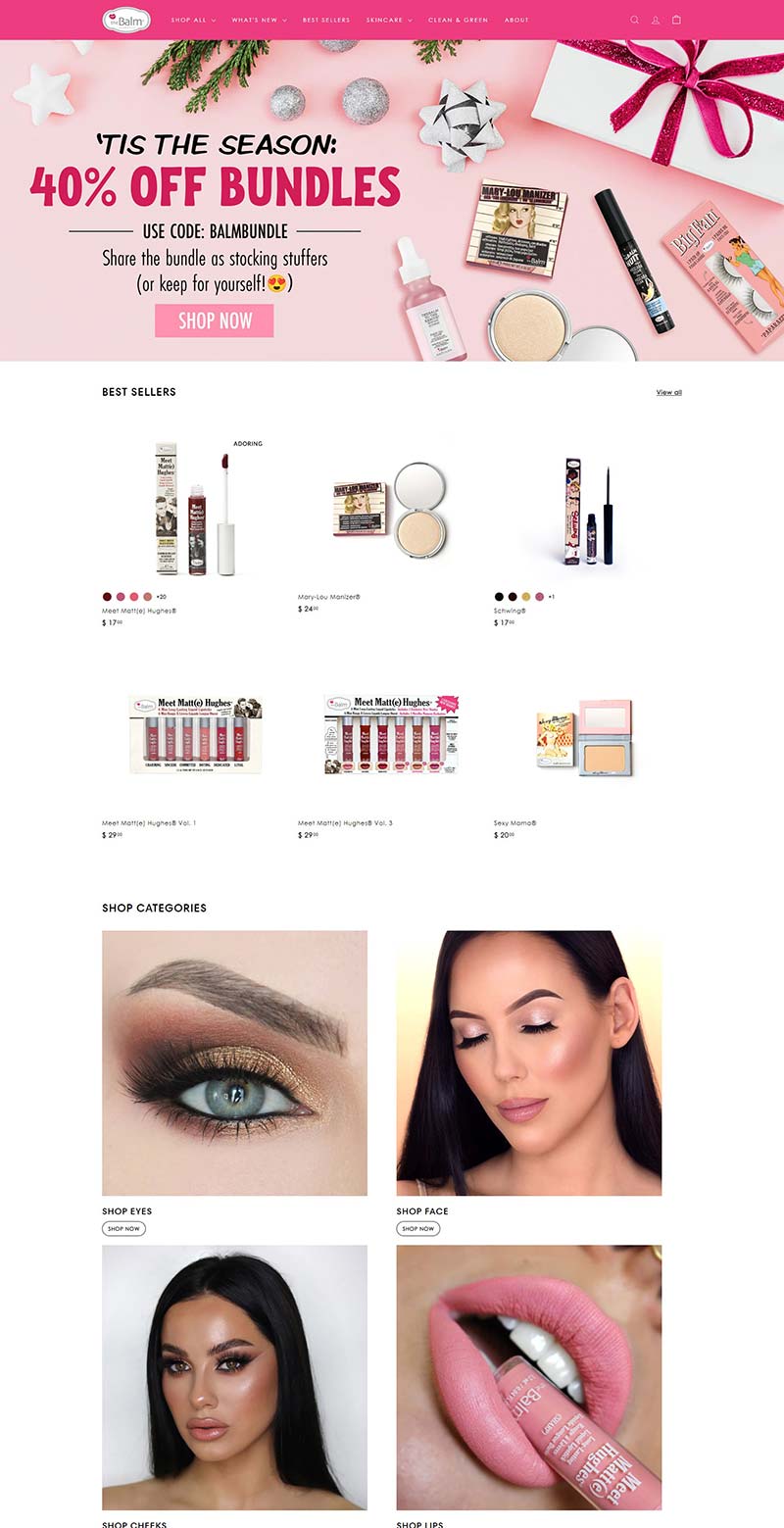 theBalm Cosmetics 美国平价美妆品牌购物网站
