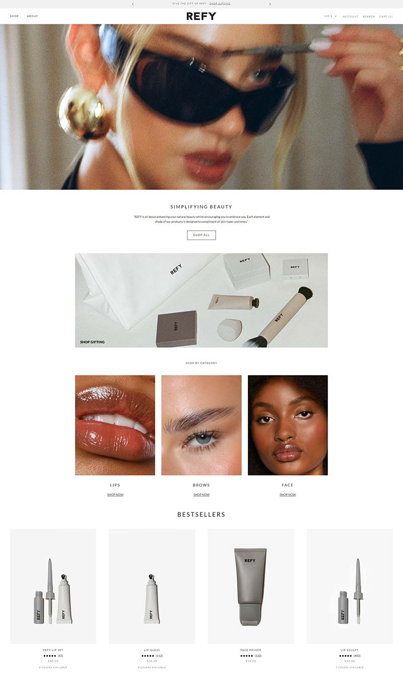 Refy Beauty 美国简约时尚美妆品牌购物网站