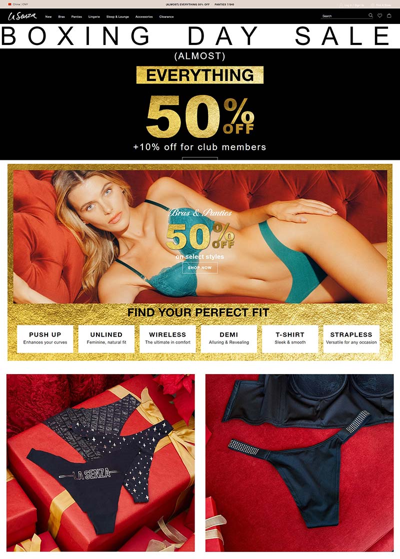 La Senza 加拿大时尚女性内衣品牌购物网站