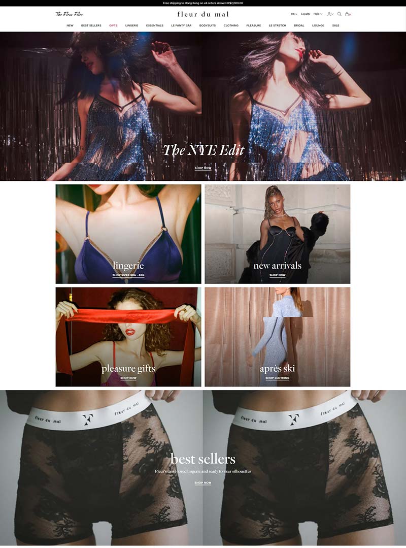 Fleur du Mal 美国奢华女士内衣品牌购物网站