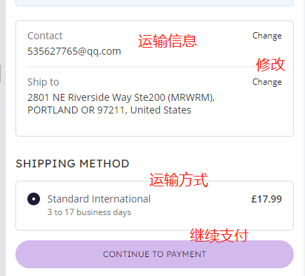 Face the Future UK International Shopping Order