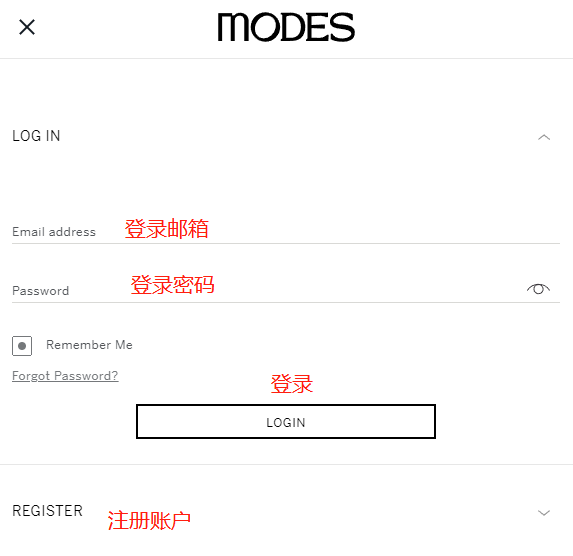 MODES Official Website Direct Mail Shopping Guide