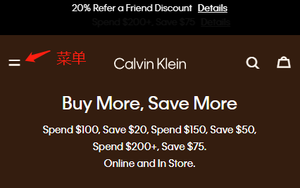 Calvin Klein US official website overseas shopping