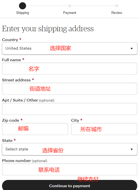 Etsy official website direct shipping
