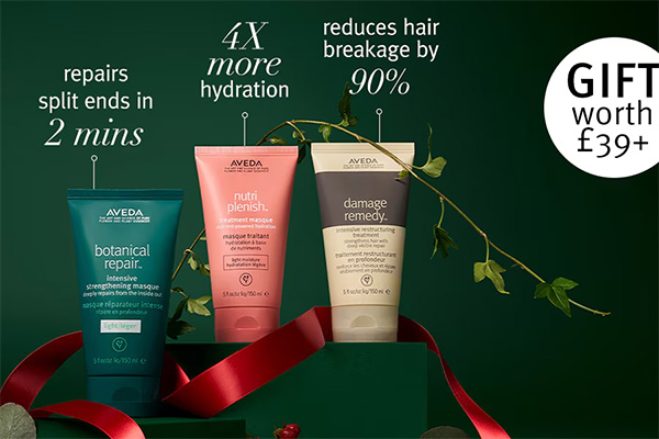 Aveda 艾梵达英国官网黑五7.5折+赠2正装！价值£64+