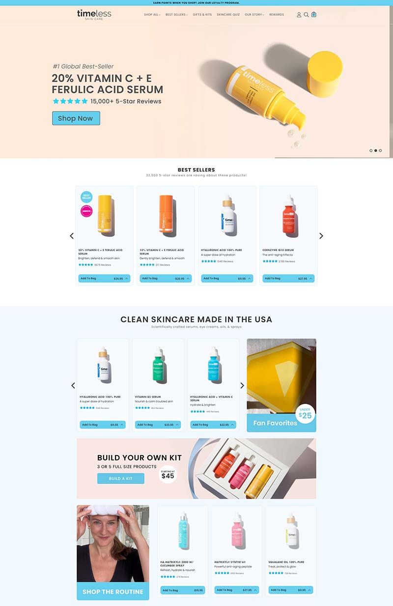  Timeless Skin Care 美国高效抗衰老护肤品购物网站