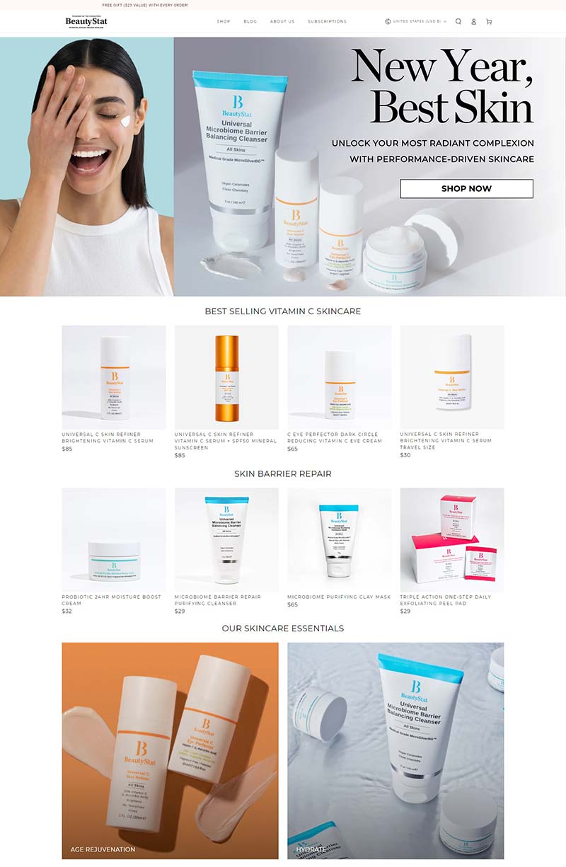 BeautyStat 美国科学护肤美容品牌购物网站