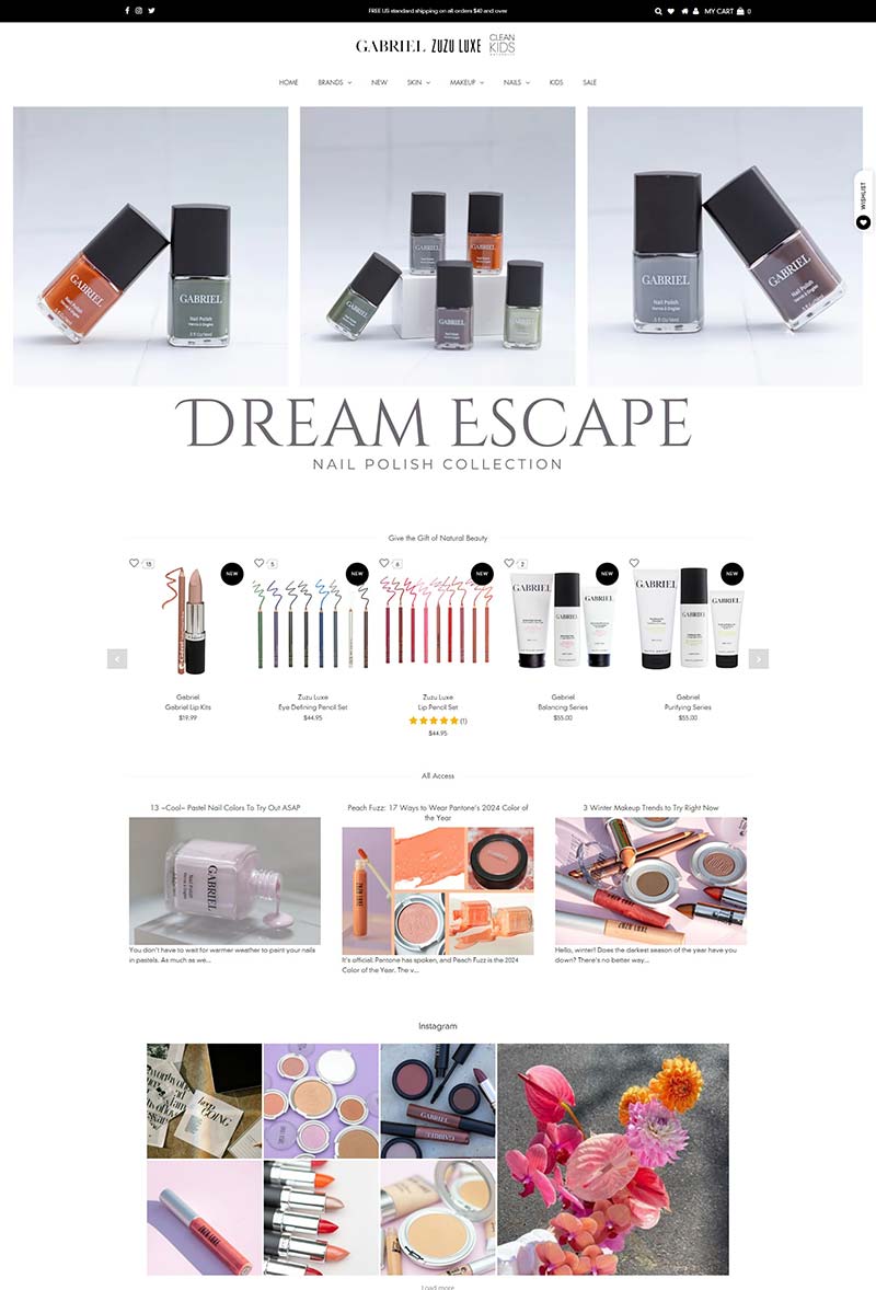 Gabriel Cosmetics 美国天然清洁护肤品牌购物网站
