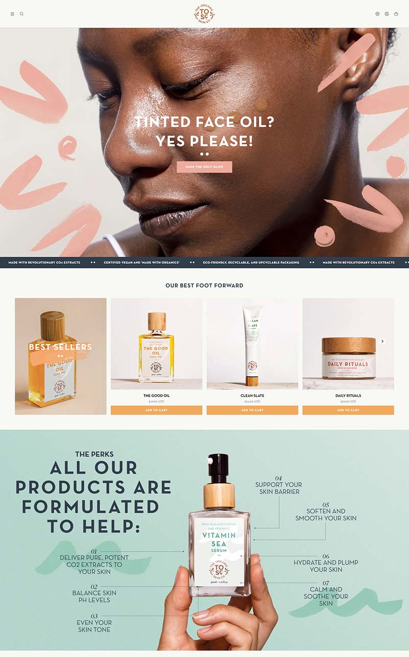 The Organic Skin Co 美国清洁皮肤护理品牌购物网站