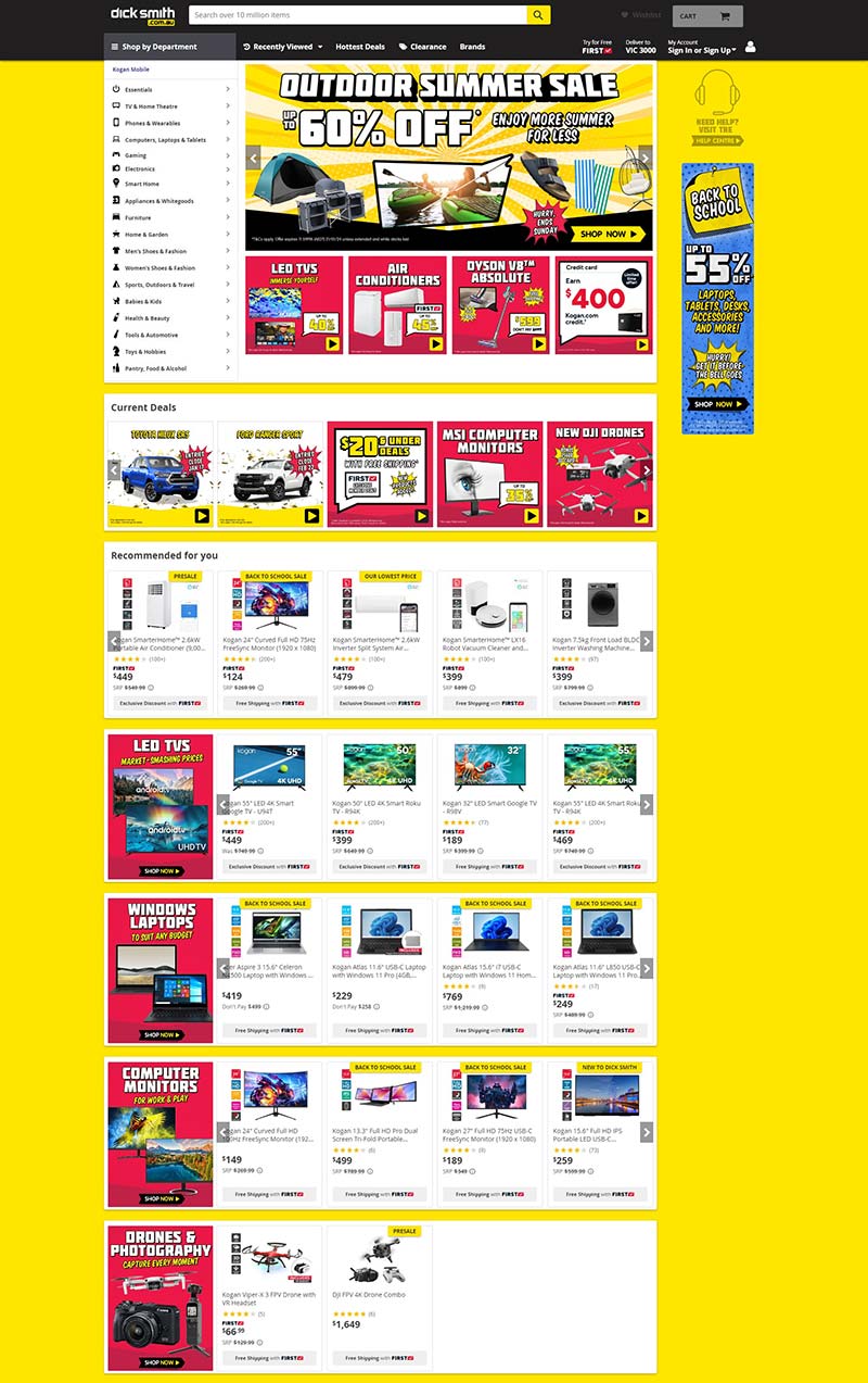 Dick Smith 澳洲电子产品连锁品牌购物网站