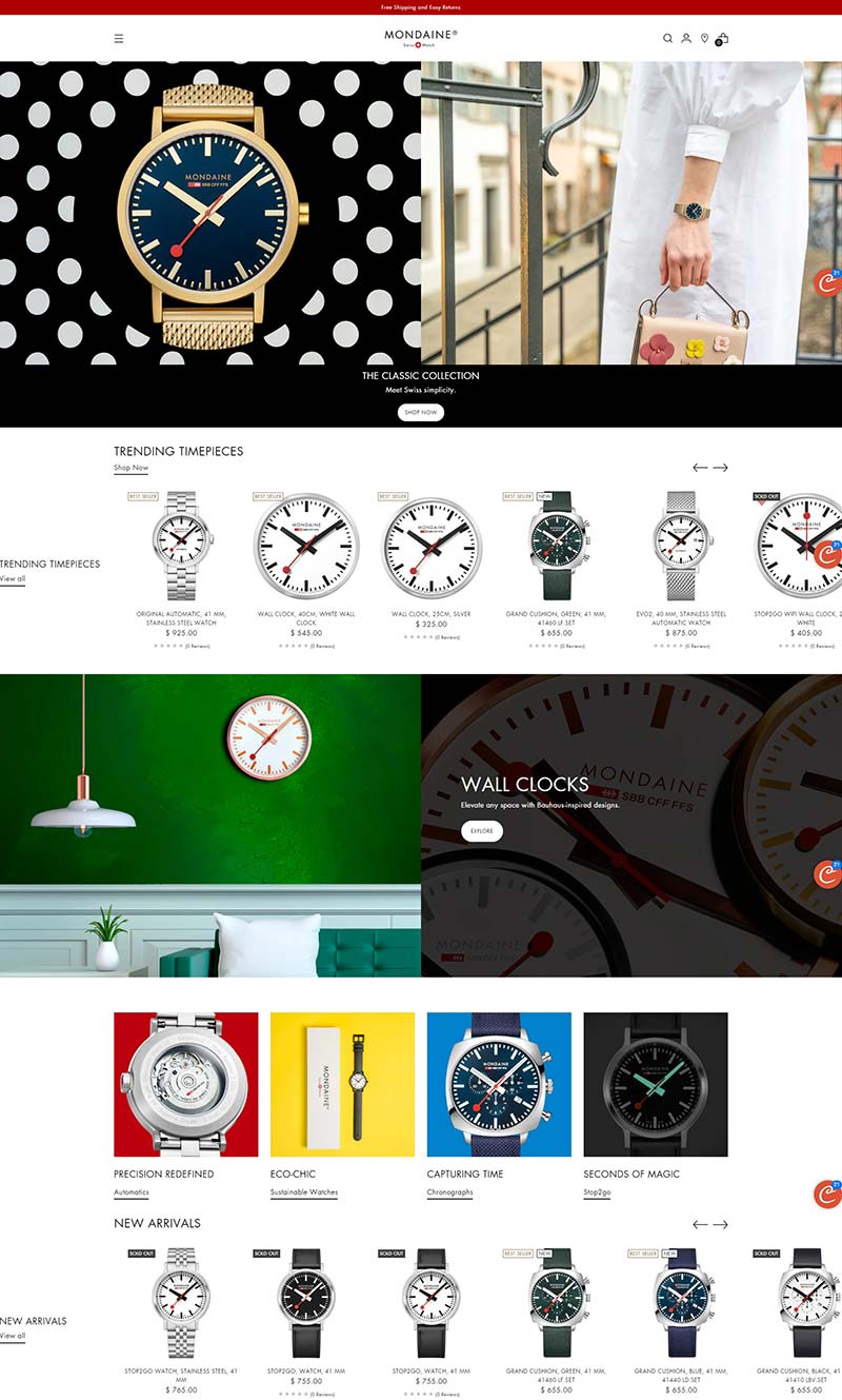 Mondaine Watches 美国时尚手表品牌购物网站