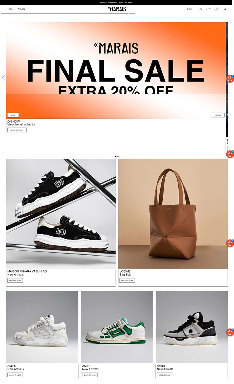 MARAIS 澳大利亚精品服饰购物网站