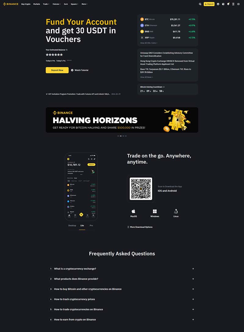 Binance 币安-全球领先加密货币交易平台
