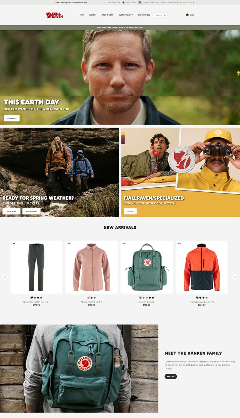 Fjällräven US 北极狐-瑞典知名户外品牌美国官网
