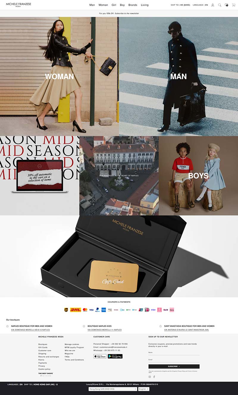 Michele Franzese Moda 意大利时尚精品服饰购物网站